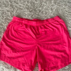 Columbia PFG Orange Nylon Water Shorts Elastic Waist Highrise Size large